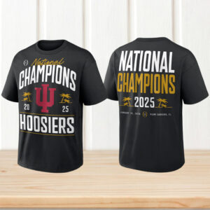 Indiana Hoosiers national champions 2025 miami gardens black tshirt