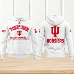 Indiana Hoosiers womens basketball white hoodie together Indiana Hoosiers