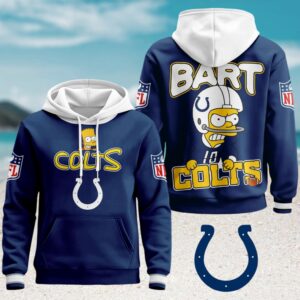Indianapolis Colts Bart Simpson NFL Hoodie