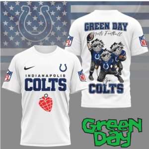 Indianapolis Colts “Green Day Meets Football” Cartoon Fan Shirt
