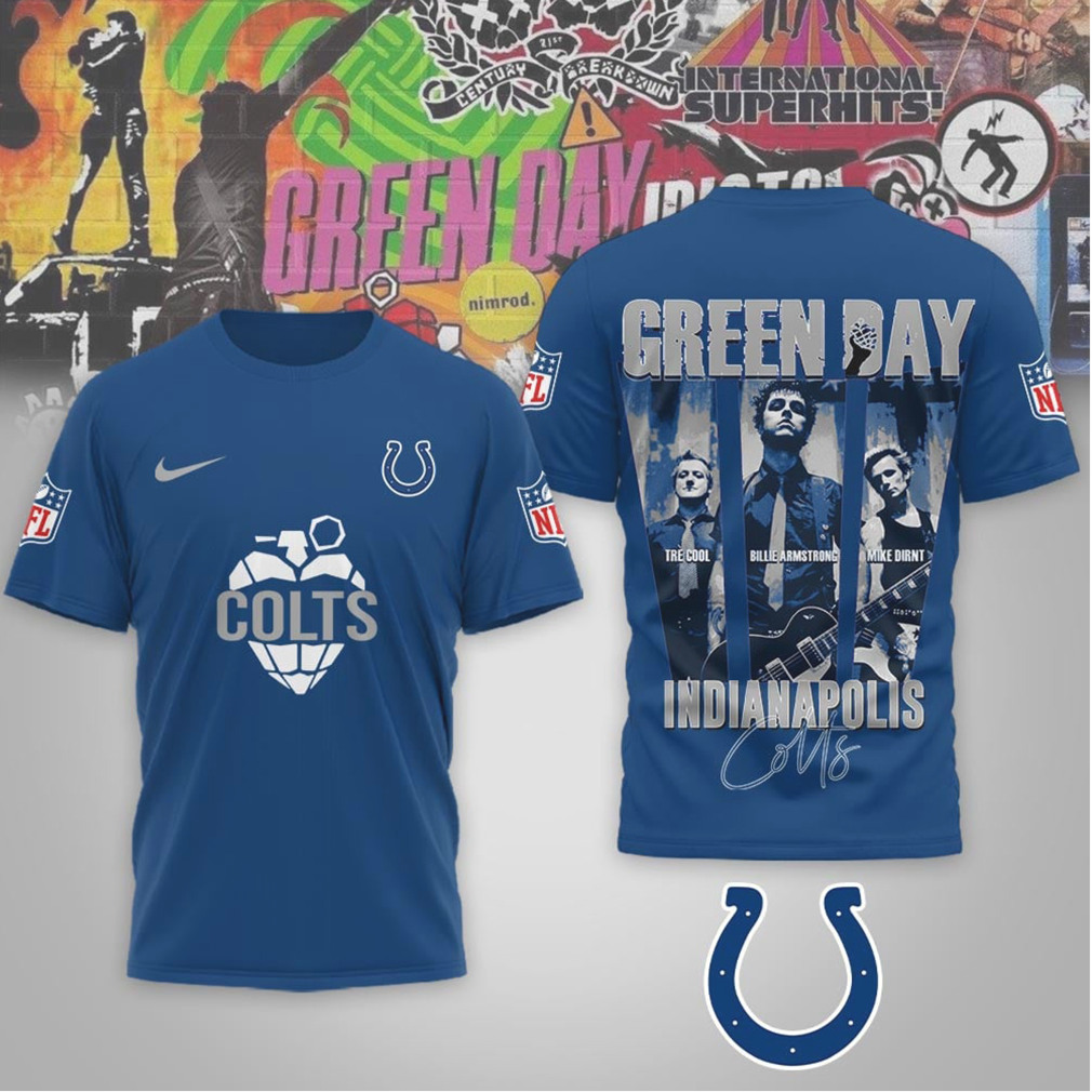 Indianapolis Colts Green Day Rock Band Mashup Nike Performance Football Fan T Shirt Indianapolis Colts Green Day Rock Band Mashup Nike Performance Football Fan T Shirt