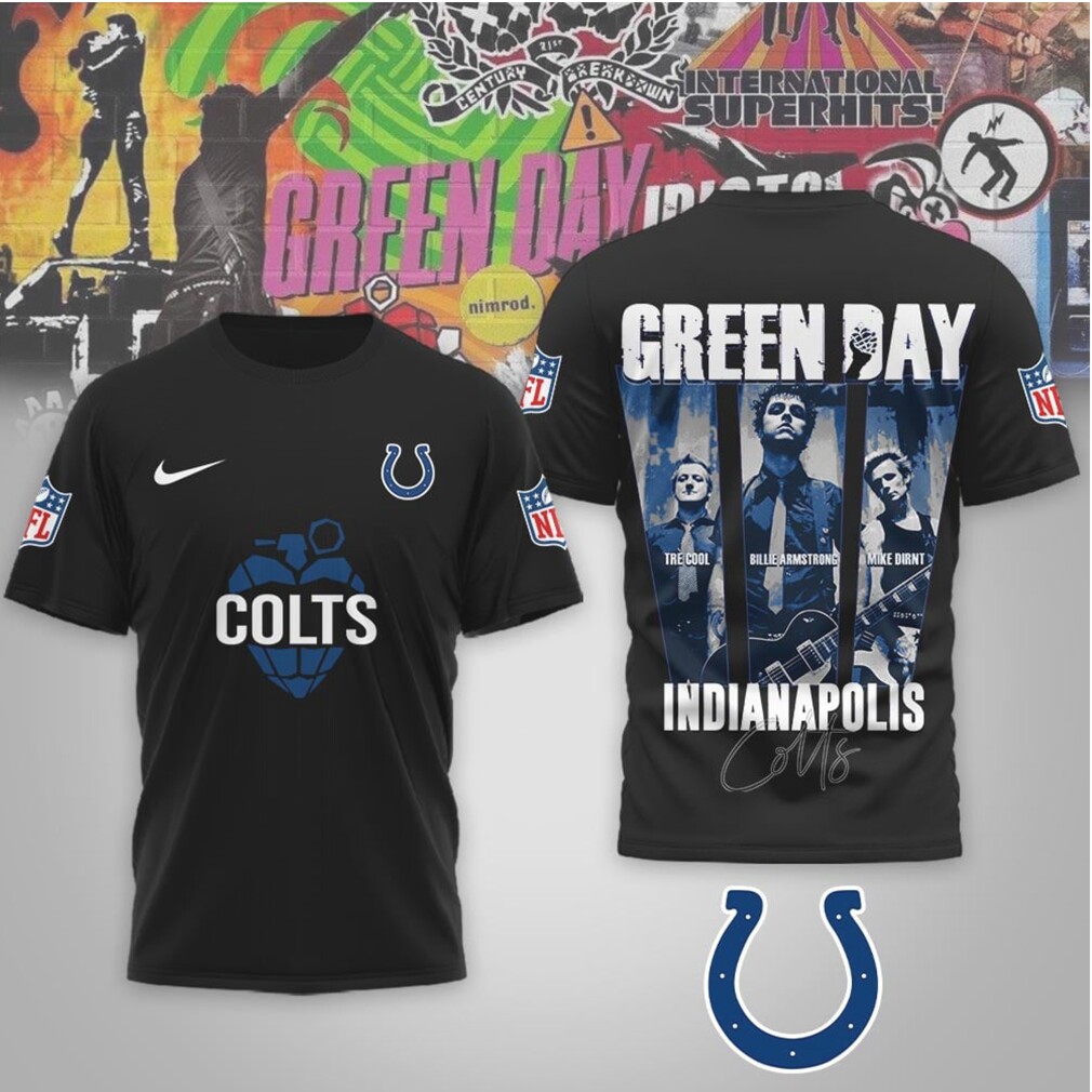 Indianapolis Colts Green Day Rock Band Mashup Nike Performance Football Fan T Shirt Indianapolis Colts Green Day Rock Band Mashup Nike Performance Football Fan T Shirt