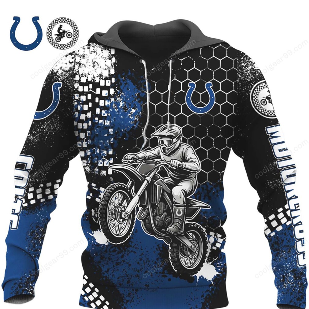 Indianapolis Colts Motorcross NFL Hoodie Indianapolis Colts Motorcross NFL Hoodie