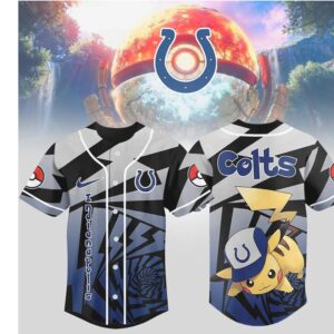 Indianapolis Colts Official NFL Pikachu Jersey Fan Shirt