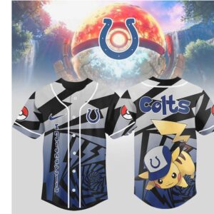 Indianapolis Colts Official NFL Pikachu Jersey Shirt
