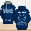 Indianapolis Colts Zebra Rolling Stones NFL Hoodie Indianapolis Colts Zebra Rolling Stones NFL Hoodie