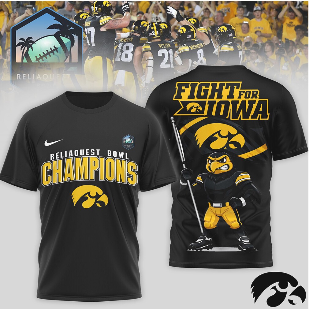 Iowa Hawkeyes ReliaQuest Bowl Champions T Shirt Vintage Game Day Mascot Shirt Iowa Hawkeyes ReliaQuest Bowl Champions T Shirt Vintage Game Day Mascot Shirt