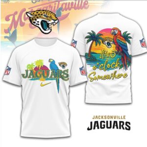 Jacksonville Jaguars Official NFL It's 5 O'clock Somewhere 3D Shirt