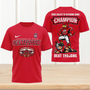 Jacksonville State Gamecocks Ncaa 2025 Salute To Veterans Bowl Shirt Jacksonville State Gamecocks Ncaa 2025 Salute To Veterans Bowl Shirt