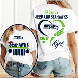 Jeep And Seattle Seahawks Kind Of Girl Heart T Shirt Off Road Fan Shirt