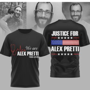 Justice For Alex Pretti Memorial Medical Stethoscope Graphic Tribute Awareness Support Unisex T Shirt Justice For Alex Pretti Memorial Medical Stethoscope Graphic Tribute Awareness Support Unisex T Shirt