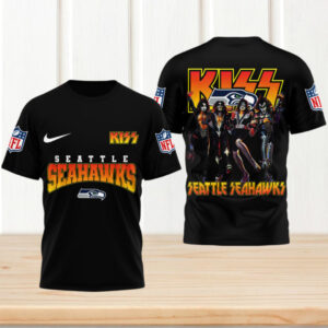 KISS Band Seattle Seahawks World Tour Rock Music Heavy Metal T Shirt