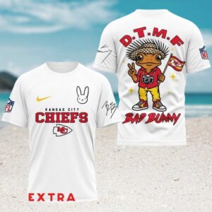 Kansas City Chiefs Bad Bunny DTMF Frog Football Fan T Shirt Kansas City Chiefs Bad Bunny DTMF Frog Football Fan T Shirt