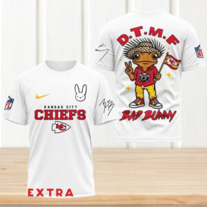Kansas City Chiefs Bad Bunny DTMF Frog Football Fan T Shirt