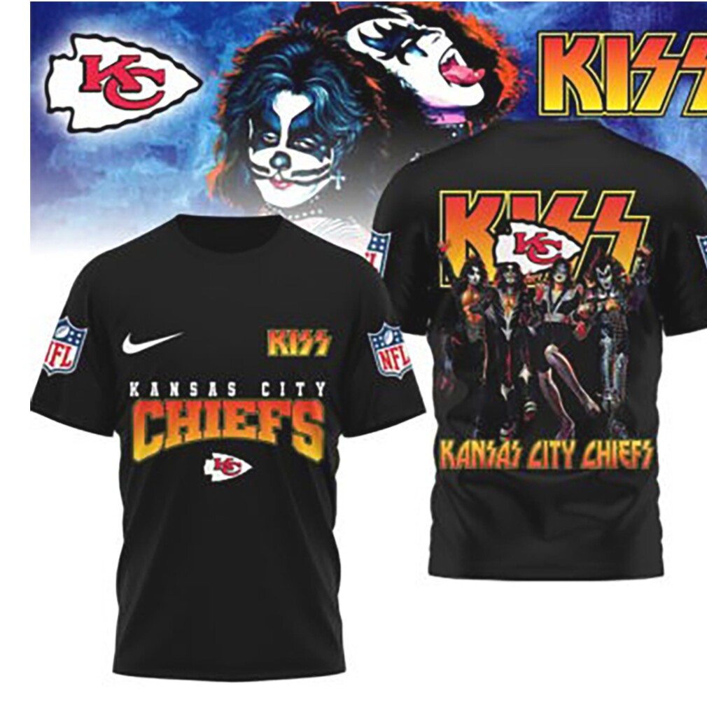 Kansas City Chiefs Game Day 2026 Official NFL Kiss Band 3D Shirt Kansas City Chiefs Game Day 2026 Official NFL Kiss Band 3D Shirt