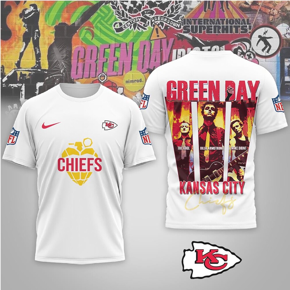 Kansas City Chiefs Green Day Rock Band Mashup Nike Performance Football T Shirt Kansas City Chiefs Green Day Rock Band Mashup Nike Performance Football T Shirt