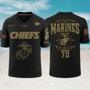 Kansas City Chiefs US Marine Corps Dark Gameday Jersey Kansas City Chiefs US Marine Corps Dark Gameday Jersey