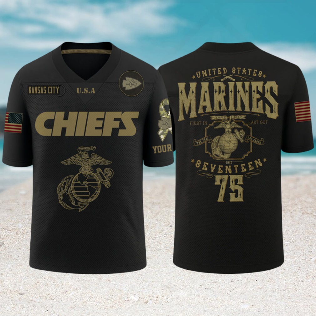 Kansas City Chiefs US Marine Corps Dark Gameday Jersey Kansas City Chiefs US Marine Corps Dark Gameday Jersey