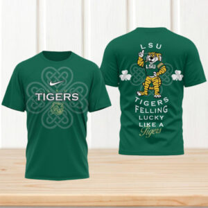LSU Tigers St. Patrick's Day Lucky Like A Tiger Green T Shirt