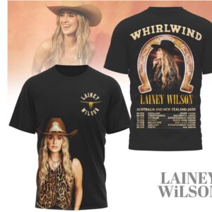 Lainey Wilson Whirlwind Australia New Zealand Tour 2026 Country Music Graphic T Shirt