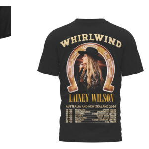 Lainey Wilson Whirlwind Australia New Zealand Tour 2026 Country Music Graphic T Shirt