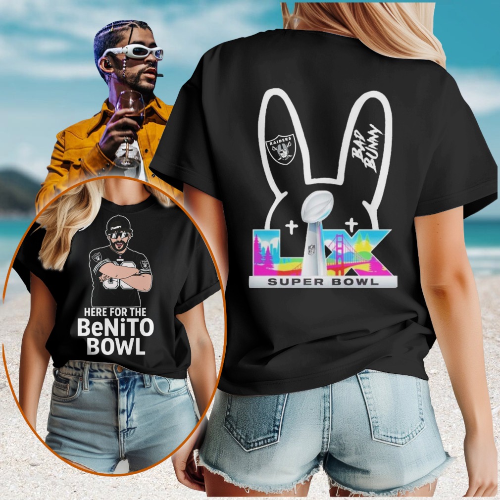 Las Vegas Raiders Bad Bunny Benito Bowl Super Bowl LIX World Tour Shirt Las Vegas Raiders Bad Bunny Benito Bowl Super Bowl LIX World Tour Shirt