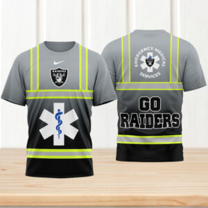 Las Vegas Raiders Gameday Playoffs 2026 NFL National EMT & Paramedic Day 3D Shirt Las Vegas Raiders Gameday Playoffs 2026 NFL National EMT & Paramedic Day 3D Shirt