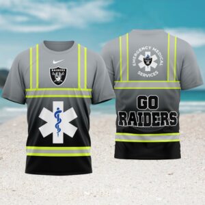 Las Vegas Raiders Gameday Playoffs 2026 NFL National EMT & Paramedic Day 3D Shirt
