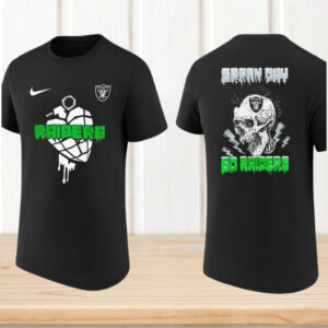 Las Vegas Raiders Green Day Rock Band Skull Design Vintage NFL Fan T Shirt Las Vegas Raiders Green Day Rock Band Skull Design Vintage NFL Fan T Shirt