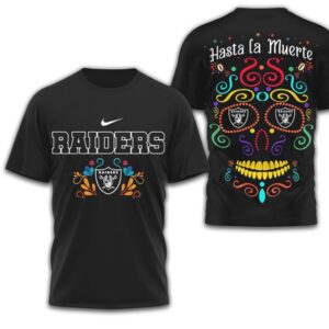 Las Vegas Raiders Official NFL Day of the Dead 3D Shirt
