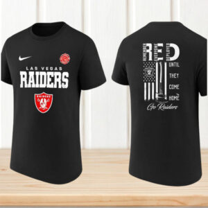 Las Vegas Raiders RED Remember Everyone Deployed Military Firefighter Support T Shirt Las Vegas Raiders RED Remember Everyone Deployed Military Firefighter Support T Shirt