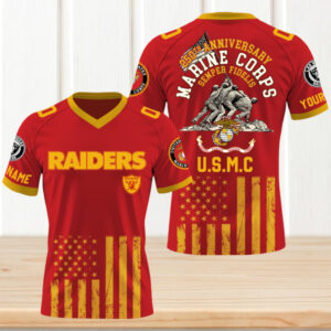 Las Vegas Raiders x U.S Marine Corps 250th Year Anniversary Fan Gift Jersey