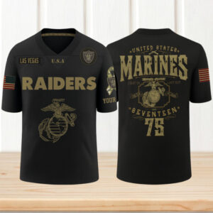 Las Vegas Raiders x U.S Marine Corps Dark Gameday Jersey