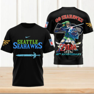 Legend Of Zelda Seattle Seahawks Mashup Shirt Nintendo Gaming Fan Football Apparel Shirt