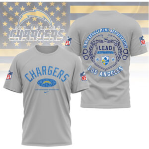 Los Angeles Chargers Law Enforcement Appreciation LEAD T Shirt Los Angeles Chargers Law Enforcement Appreciation LEAD T Shirt