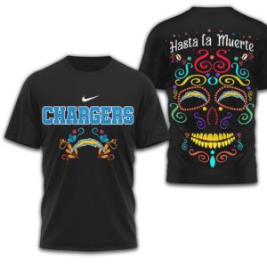 Los Angeles Chargers Official NFL Day of the Dead 3D Shirt