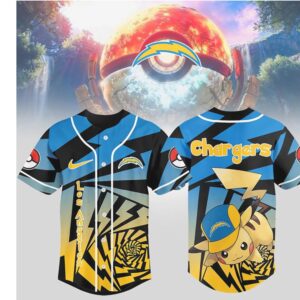 Los Angeles Chargers Official NFL Pikachu Jersey Shirt