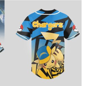 Los Angeles Chargers Official NFL Pikachu Jersey Shirt