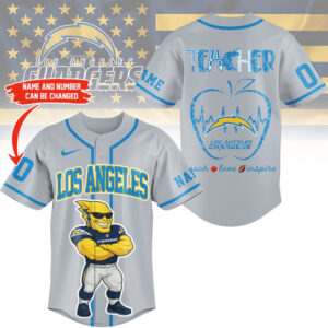 Los Angeles Chargers Official NFL Teacher Appreciation Month Jersey Shirt Los Angeles Chargers Official NFL Teacher Appreciation Month Jersey Shirt