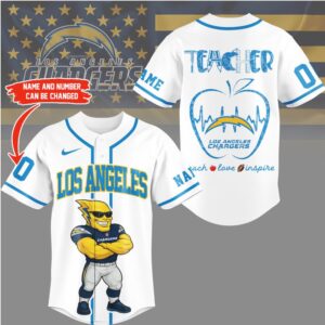 Los Angeles Chargers Official NFL Teacher Appreciation Month Jersey Shirt