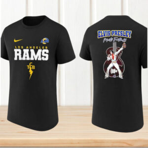 Los Angeles Rams Elvis Presley TCB Music Meets Football Vintage T Shirt
