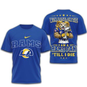 Los Angeles Rams Official NFL Football Fan Till I Die 3D Shirt