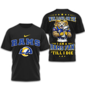 Los Angeles Rams Official NFL Football Fan Till I Die 3D Shirt