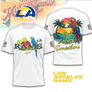 Los Angeles Rams Official NFL It's 5 O'clock Somewhere 3D Shirt