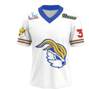 Los Angeles Rams Official Super Bowl x Pokemon 30th Anniversary V neck Jersey