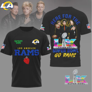 Los Angeles Rams x Green Day Super Bowl LIX Graphic Band Shirt Los Angeles Rams x Green Day Super Bowl LIX Graphic Band Shirt