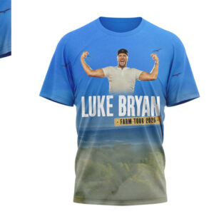 Luke Bryan Farm Tour 2026 Country Music Festival Graphic T Shirt Blue Shirt