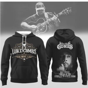 Luke Combs The Way I Am Country Music Star Portrait Vintage Graphic Fan Hoodie