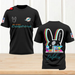 Miami Dolphins Bad Bunny Super Bowl LX T Shirt NFL Football Fan Graphic T Shirt