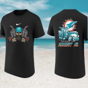 Miami Dolphins Burning The Midnight Oil Trucker Skull Football Fan T Shirt Miami Dolphins Burning The Midnight Oil Trucker Skull Football Fan T Shirt